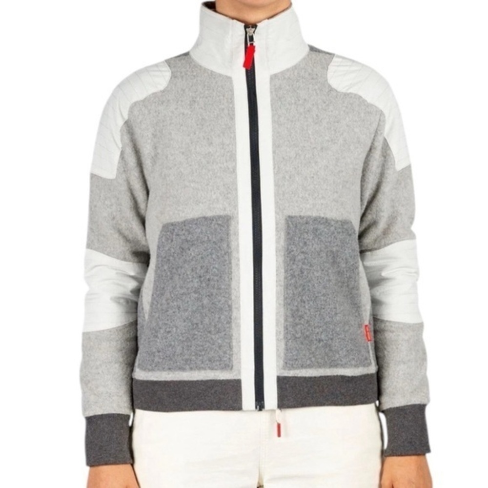 Topo Designs Global Full‎ Zip Wool Blend Gray Sweater Jacket Small